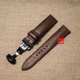 Dây đồng hồ handmade da thảo mộc Pueblo may thủ công kèm khóa bướm chống gãy dây size 18-19-20-21-22mm tặng cây tháo