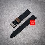 Dây đồng hồ vải canvas Seiko quân đội màu đen