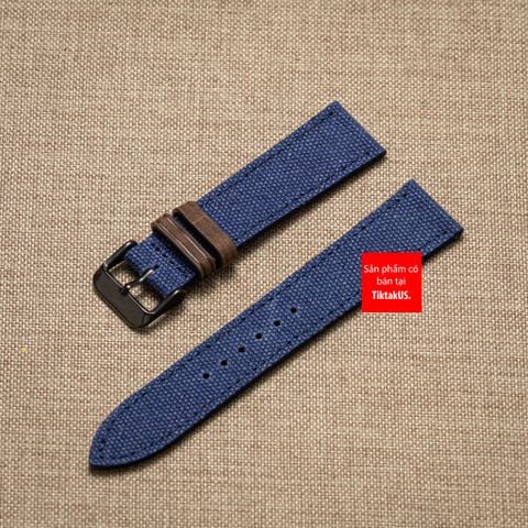 Dây đồng hồ vải canvas Seiko quân đội xanh navy