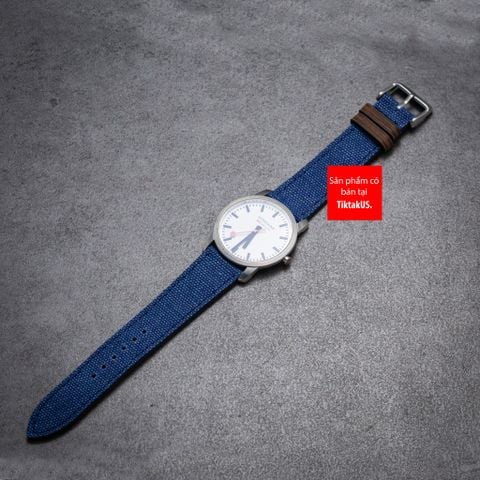 Dây đồng hồ vải canvas Seiko quân đội xanh navy