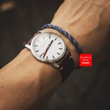 Dây đồng hồ da kì đà Nâu Đỏ, da thật, may thủ công handmade  kèm khóa, size 18mm - 19mm - 20mm - 21mm - 22mm