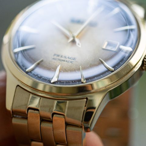 Đồng hồ seiko cũ Seiko Presage 'Beer Julep' Cocktail SRPK48 còn tầm 98%