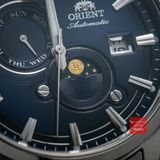 Đồng hồ nam Orient Sun and Moon Stretto RA-AK0315L30B automatic kính sapphire size 41.5 mm dây kim loại
