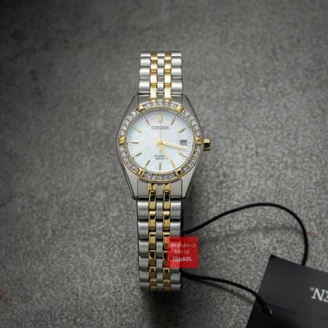 Đồng hồ nữ Citizen EU6064-54D máy pin Quartz demi vàng dây thép size 26mm