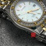 Đồng hồ nữ Citizen EU6064-54D máy pin Quartz demi vàng dây thép size 26mm