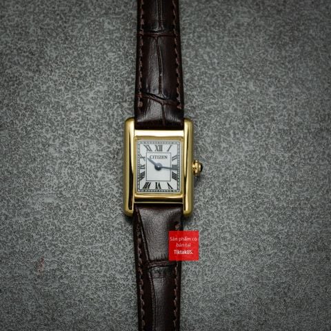 Đồng hồ nữ dây da Citizen EG2797-13A máy pin Quartz Eco-drive năng lượng ánh sáng size 24.5mm