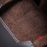 Hộp đựng đồng hồ du lịch 2 ngăn da bò thật 100%, Vintage Travel case nâu cafe