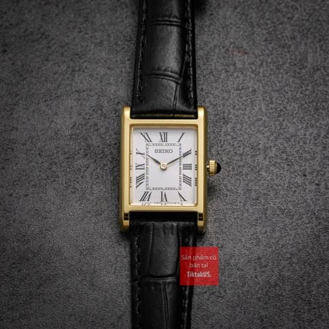 Đồng hồ nữ Seiko tank SWR108P1 máy quartz kính sapphire size 19.6 mm