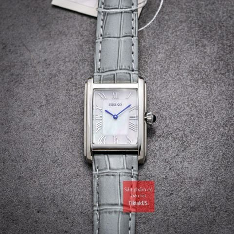 Đồng hồ nữ Seiko tank SWR099P1 máy quartz dây da