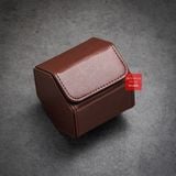 Hộp đựng đồng hồ du lịch 1 ngăn da PU, Vintage Travel case nâu đỏ