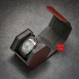 Hộp đựng đồng hồ du lịch 1 ngăn da PU, Vintage Travel case nâu đỏ