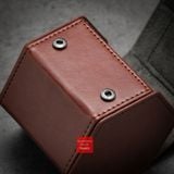 Hộp đựng đồng hồ du lịch 1 ngăn da PU, Vintage Travel case nâu đỏ