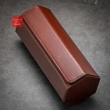 Hộp đựng đồng hồ du lịch 1 ngăn da PU, Vintage Travel case nâu đỏ