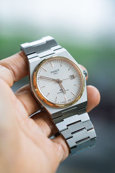 Đồng hồ Tissot automatic cũ Tissot PRX T137.407.21.031.00 40mm Demi Gold chính hãng VN fullbox