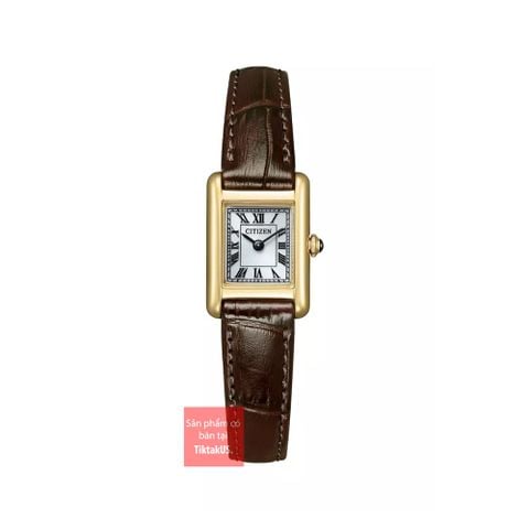 Đồng hồ nữ dây da Citizen EG2797-13A máy pin Quartz Eco-drive năng lượng ánh sáng size 24.5mm