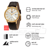 Đồng hồ nam dây da Orient Symphony 3 mạ vàng GOLD RA-AC0F04S30B (RA-AC0F04S10B)
