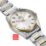 Đồng hồ nam dây thép không gỉ Orient Stretto Date RA-AC0R01S30B  size 38.5mm kính sapphire