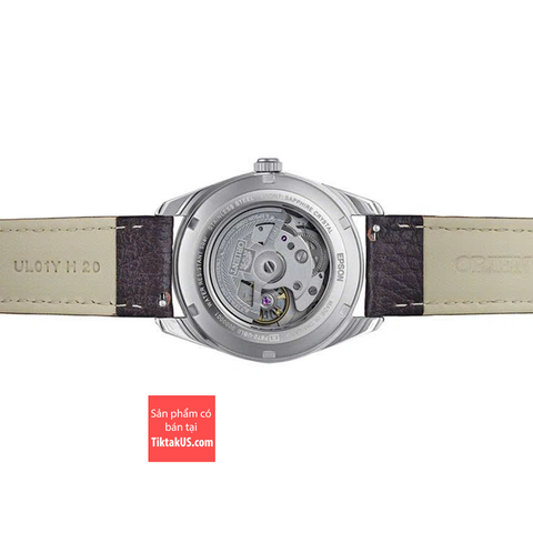 Đồng hồ nam dây da Orient Stretto Date RA-AC0R03Y30B  size 38.5mm kính sapphire