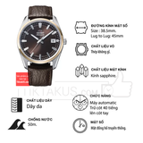 Đồng hồ nam dây da Orient Stretto Date RA-AC0R03Y30B  size 38.5mm kính sapphire