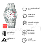 Đồng hồ nam dây thép Seiko 5 automatic Vintage SNK369K1 size 37mm