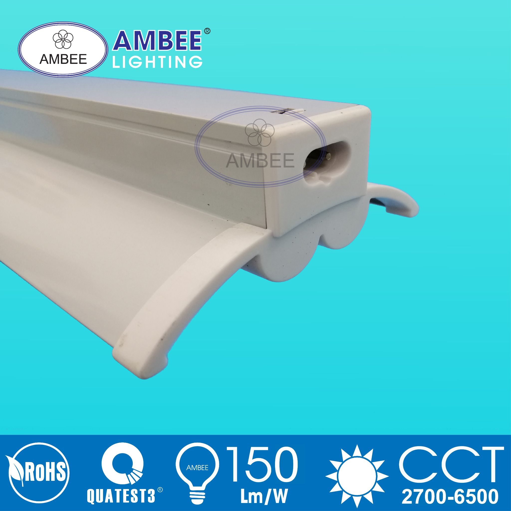 Tube LED T5 With Reflector Integrated Double 0m6 18W