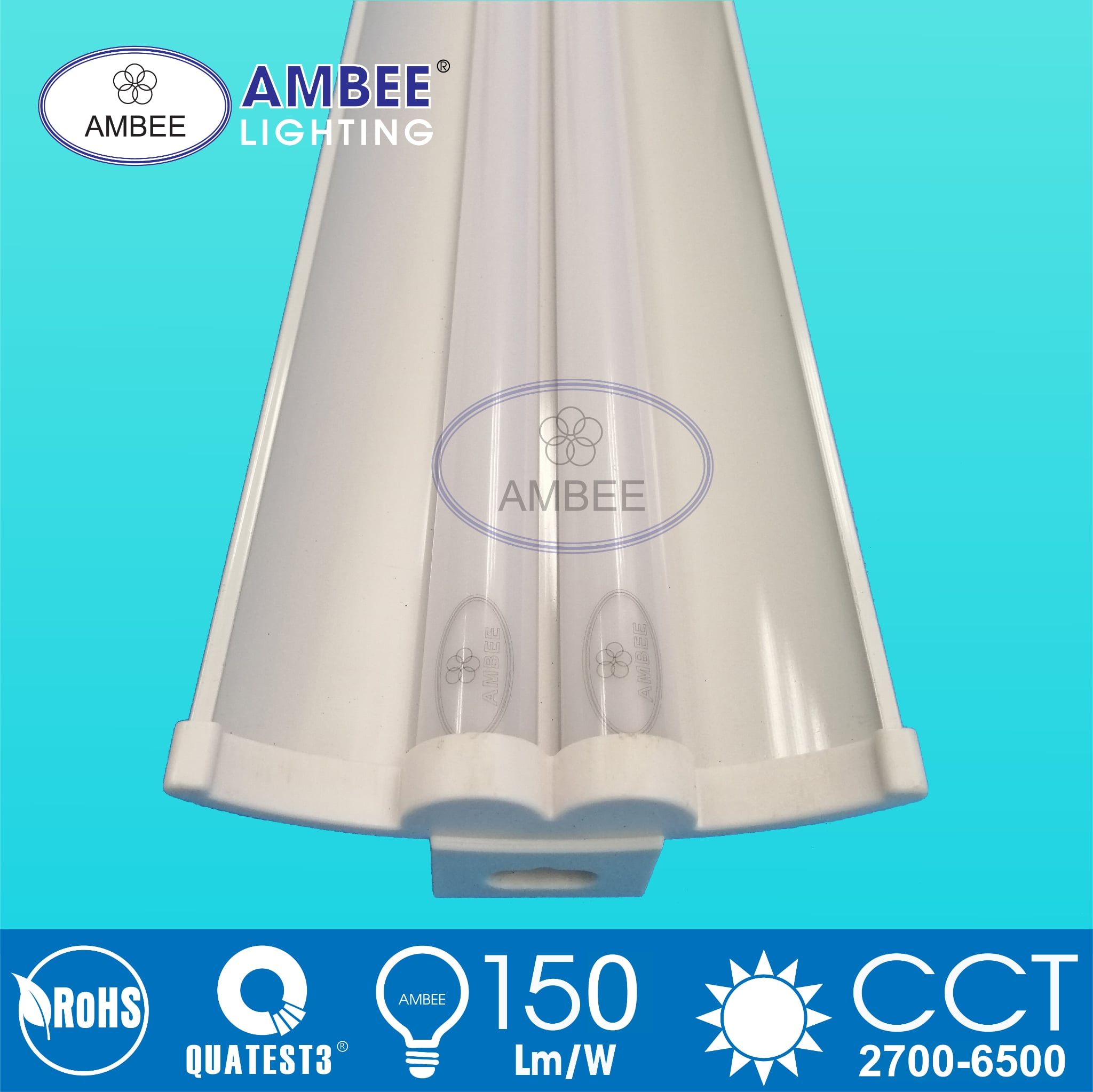 Tube LED T5 With Reflector Integrated Double 0m6 18W