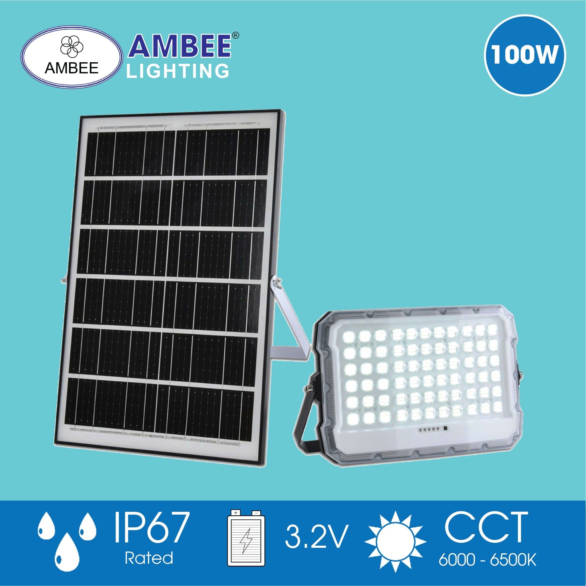 Đèn Pha Năng Lượng Mặt Trời 100w