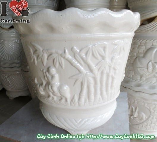 Cây Chậu Ba Chân Men Trắng – Ý Nghĩa & Mua Bán Sỉ Lẻ Giá Tốt Tại TP.HCM