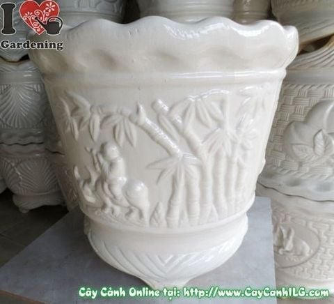 Cây Chậu Ba Chân Men Trắng – Ý Nghĩa & Mua Bán Sỉ Lẻ Giá Tốt Tại TP.HCM
