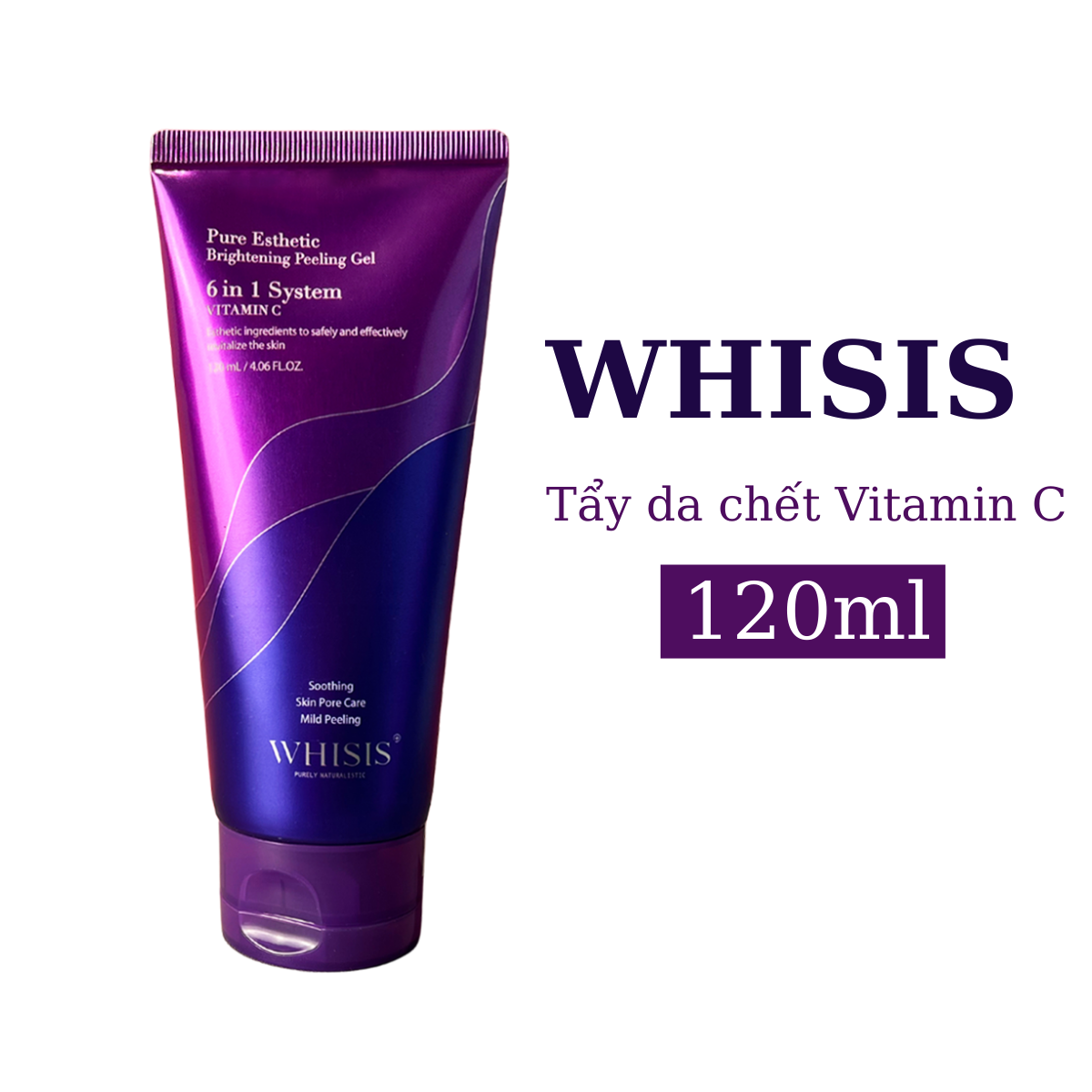  Gel tẩy tế bào chết Whisis 6 in 1 Vitamin C Hàn Quốc dưỡng sáng da 120ml - A144 