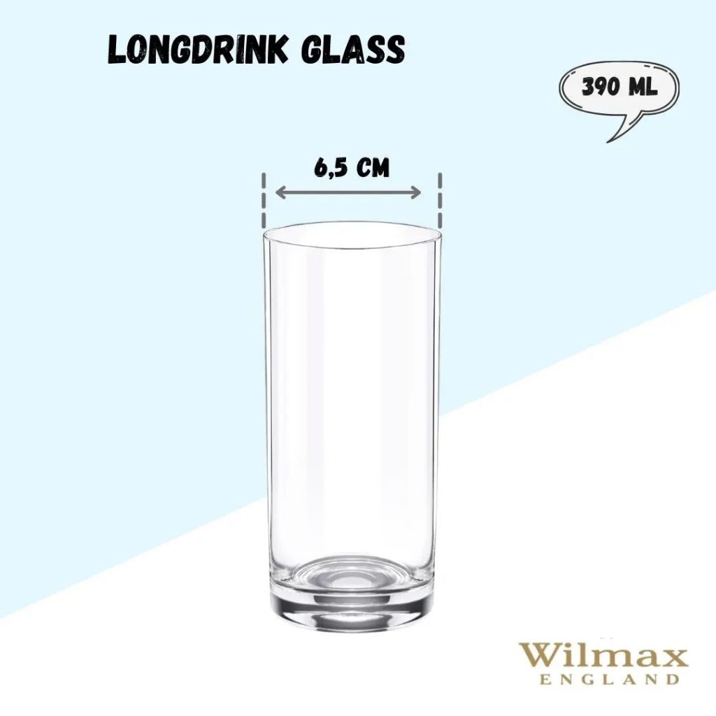 Bộ 6 ly Longdrink 0.39L Wilmax England