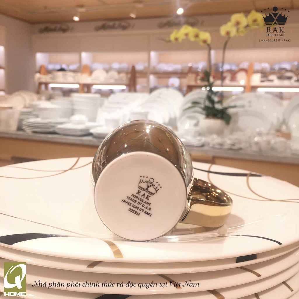 Bộ 2 ca sứ Rak Porcelain - vàng ánh kim & bạc ánh kim