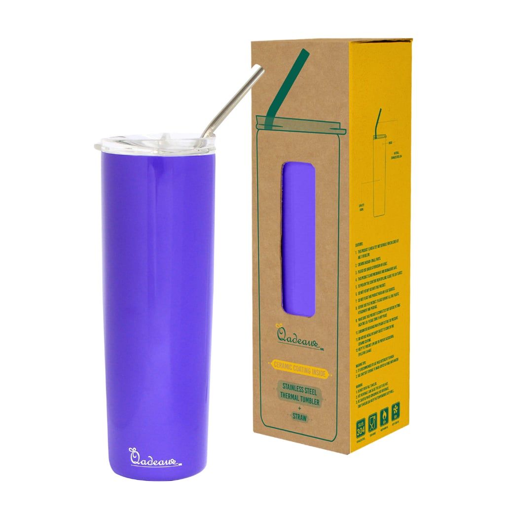 Bình giữ nhiệt 600ml Qadeaux (Topchoice) tặng kèm túi xách lục bình