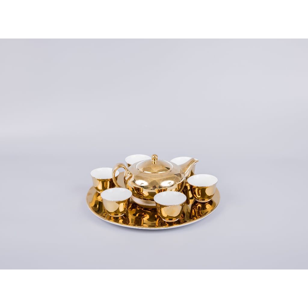 Bộ trà 0.7L Nano Ultra Gold - Rak Porcelain (dĩa 31cm)