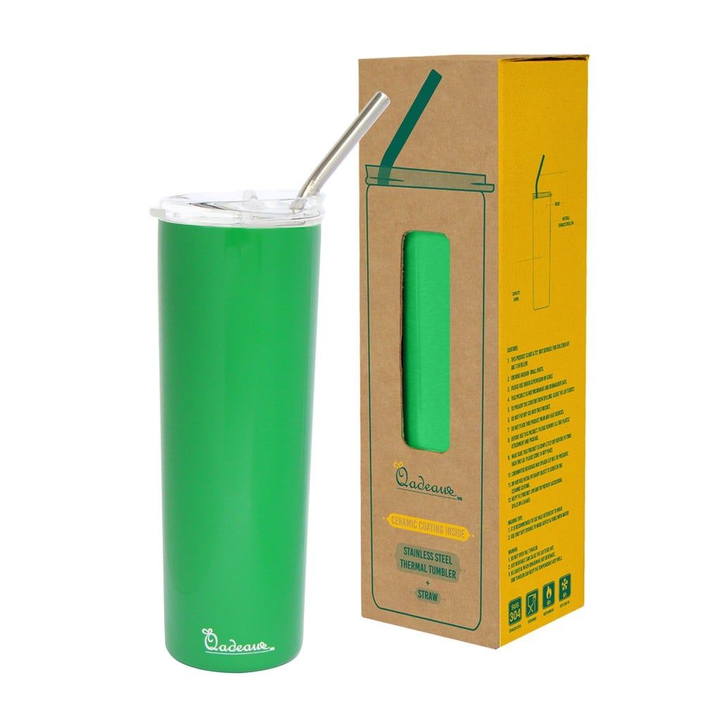 Bình giữ nhiệt 600ml Qadeaux (Topchoice) tặng kèm túi xách lục bình
