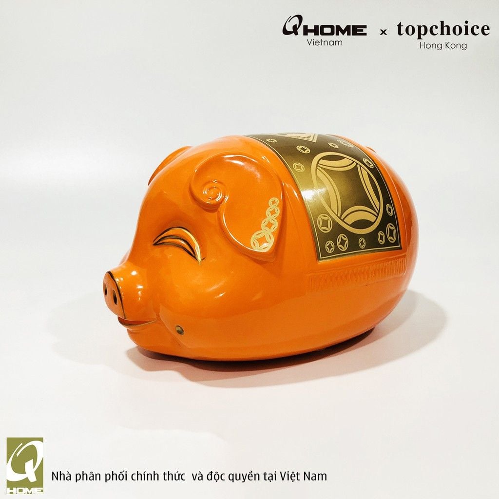 Ống tiền Heo chiêu tài - Cam (Gold)