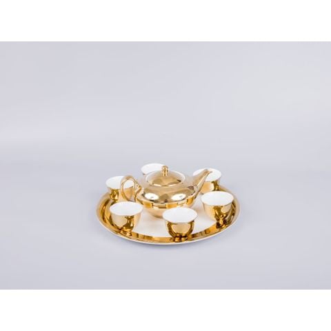 Bộ trà 0.7L Nano Ultra Gold - Rak Porcelain (dĩa 32cm)