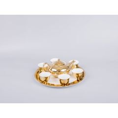 Bộ trà 0.7L Nano Ultra Gold - Rak Porcelain (dĩa 32cm)