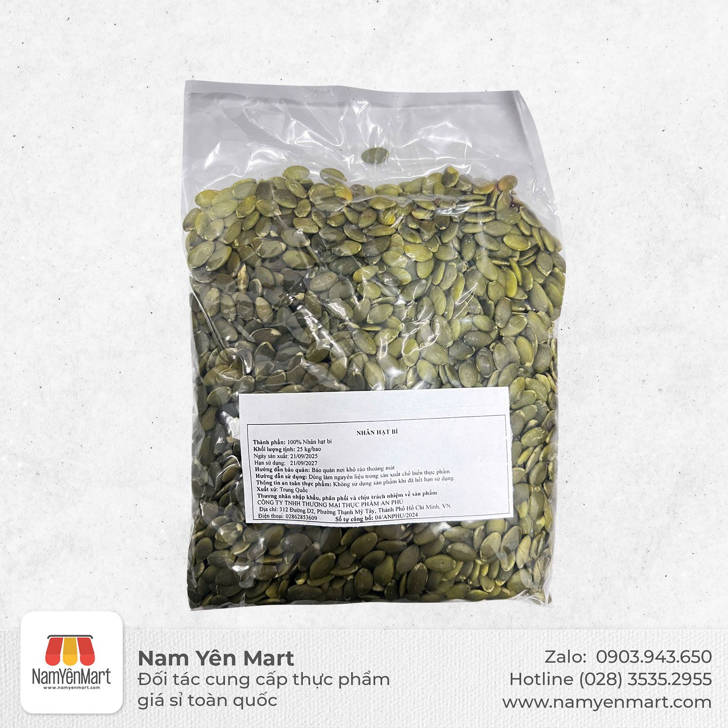  Nhân hạt bí (Túi 500g) 