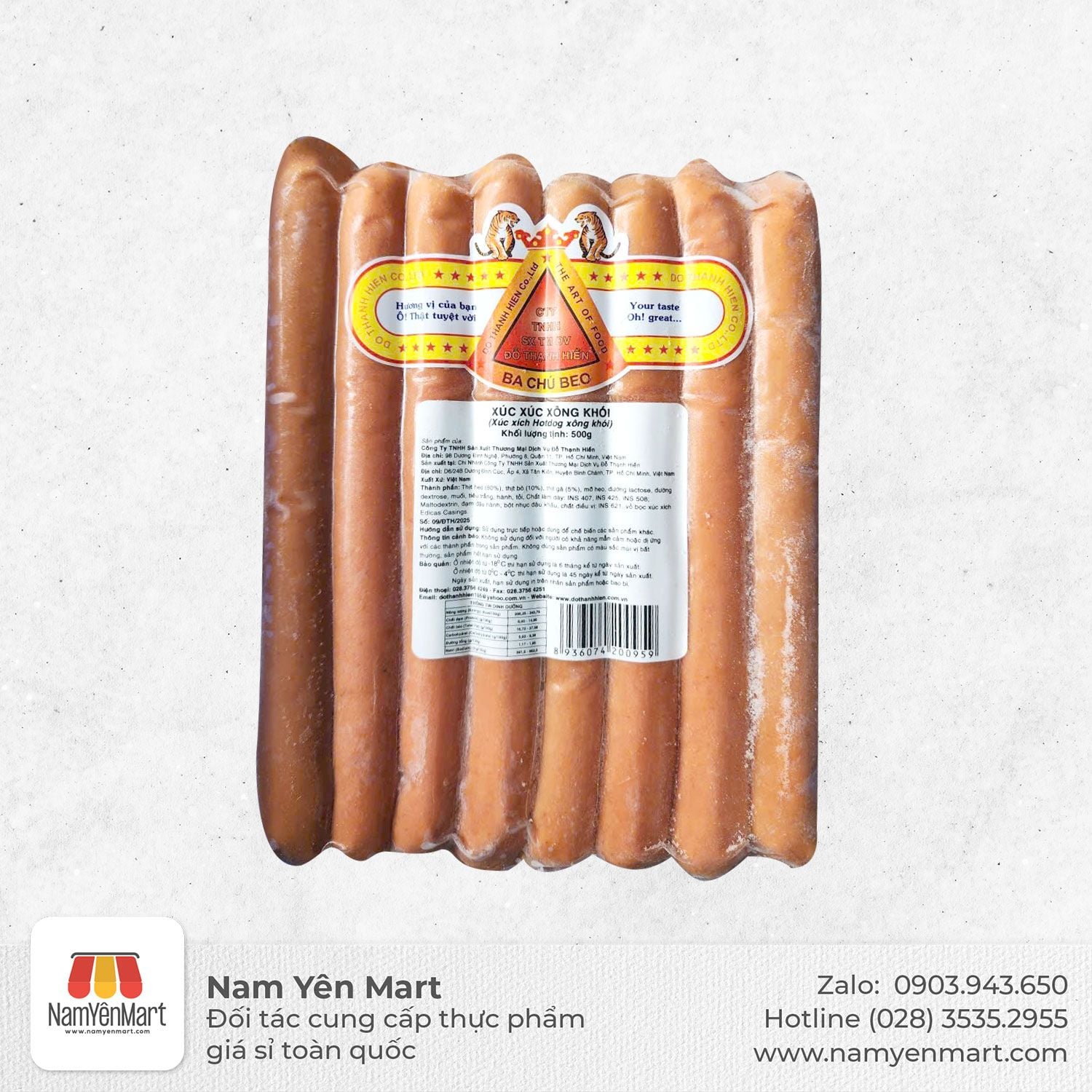  Hotdog 17cm gói 500g 