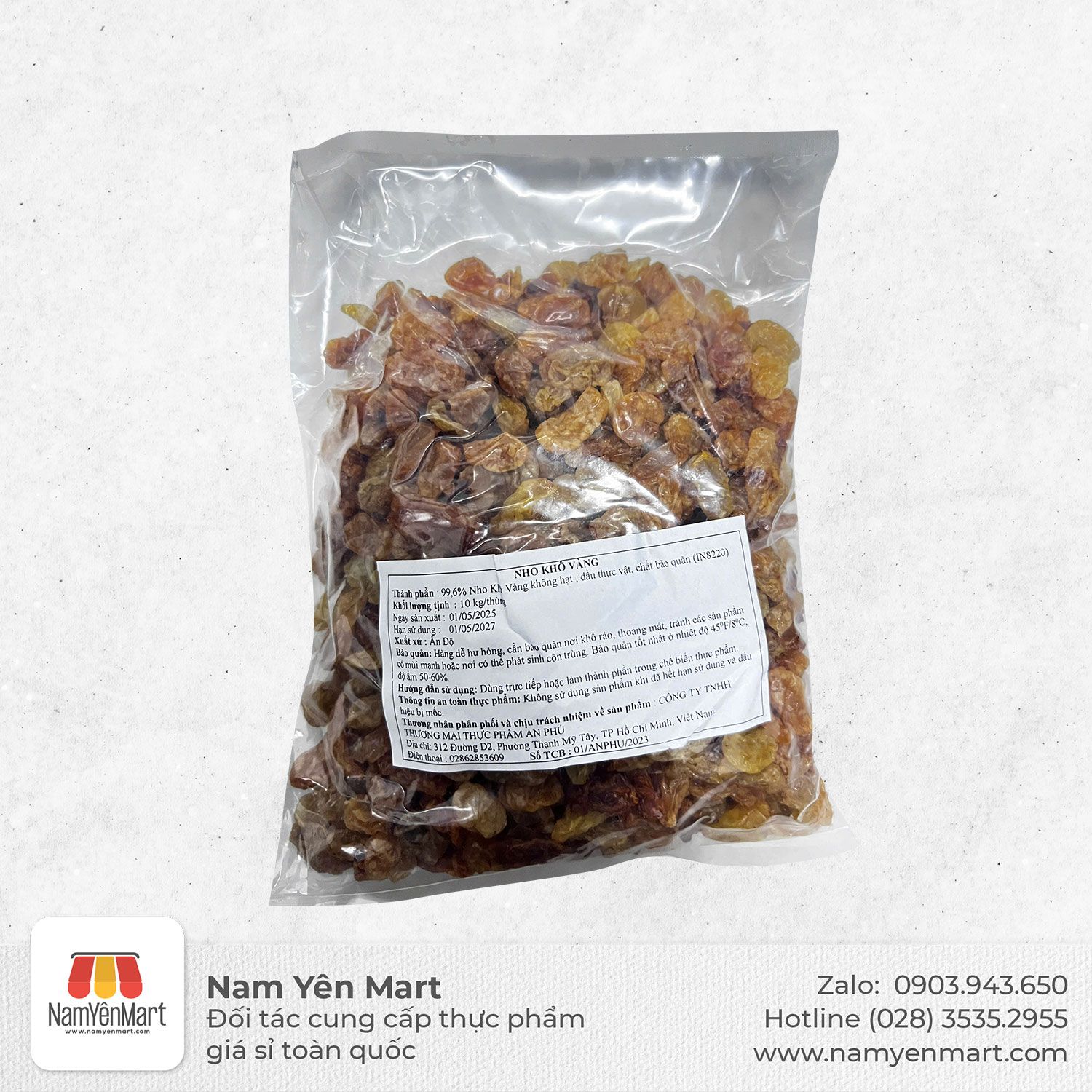  Nho vàng khô (gói 500g) 