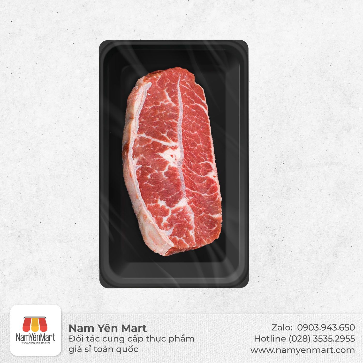  Lõi vai bò Mỹ cắt Steak (miếng 200g) 