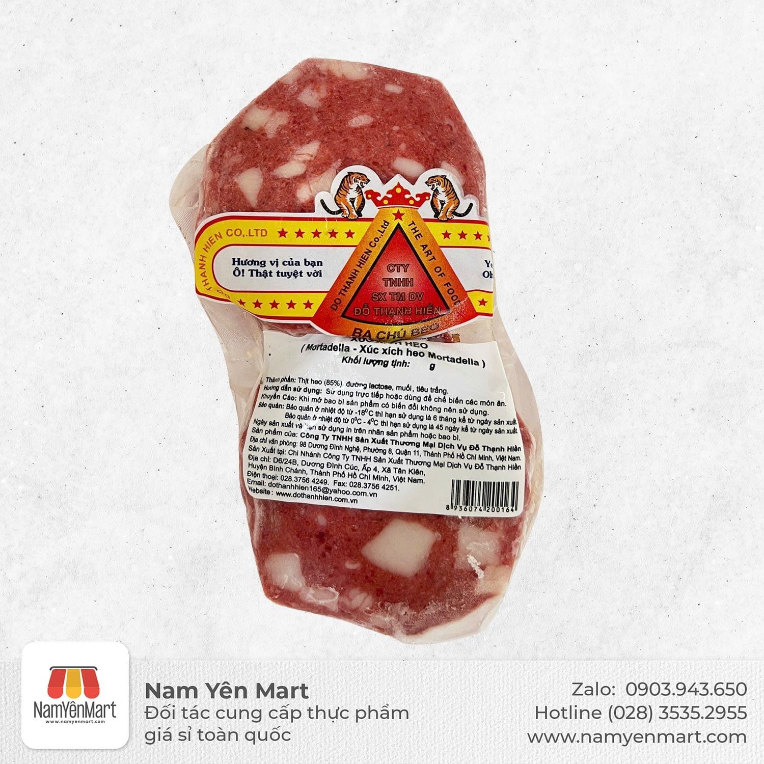  Mortadella cắt lát 500gr Ba Chú Beo 