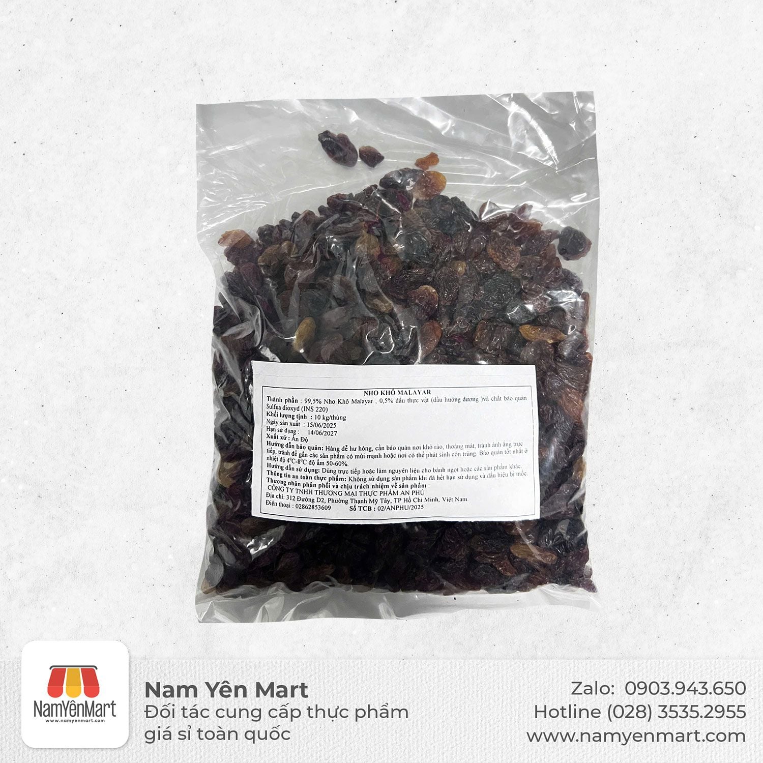  Nho nâu khô (gói 500g) 