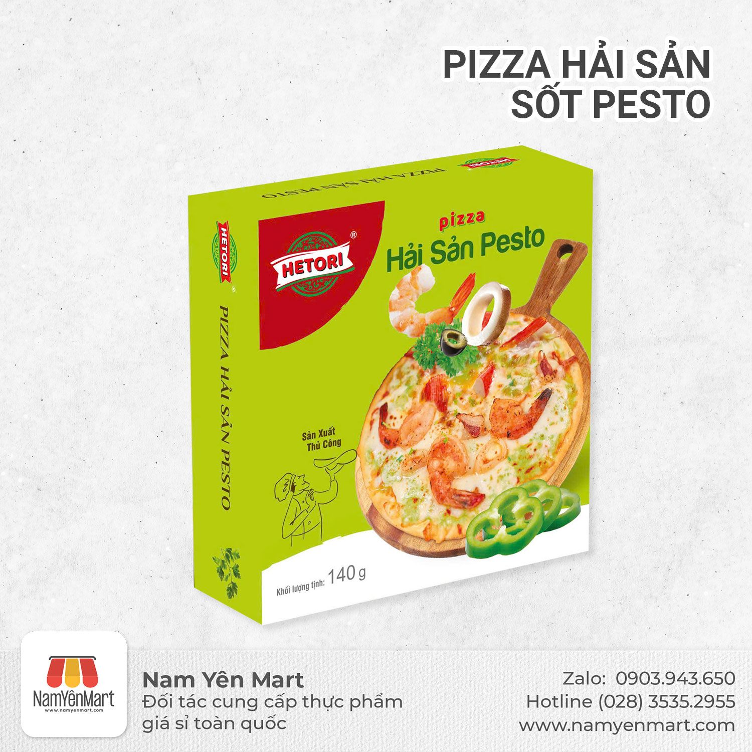  Pizza hải sản sốt Pesto 