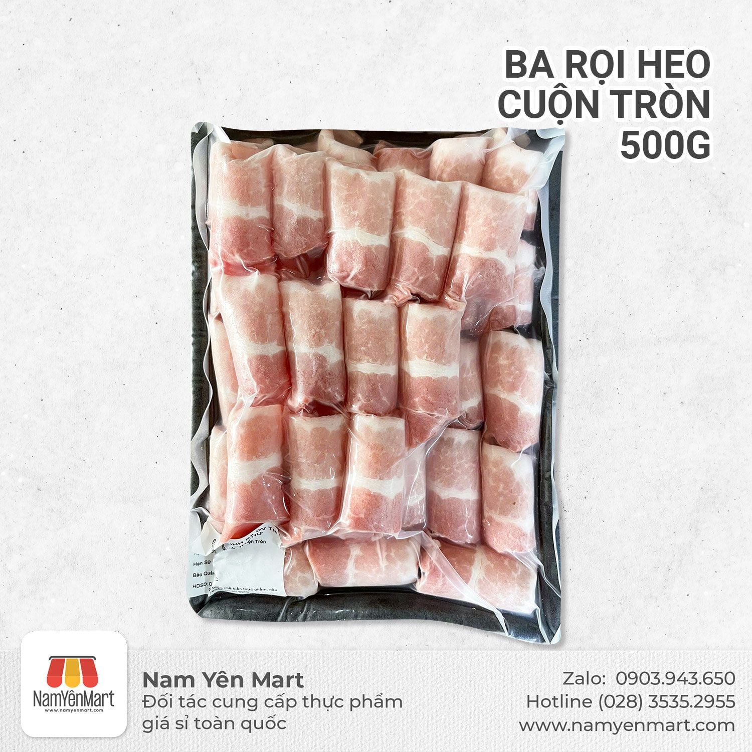  Ba rọi heo cuộn tròn 500g 