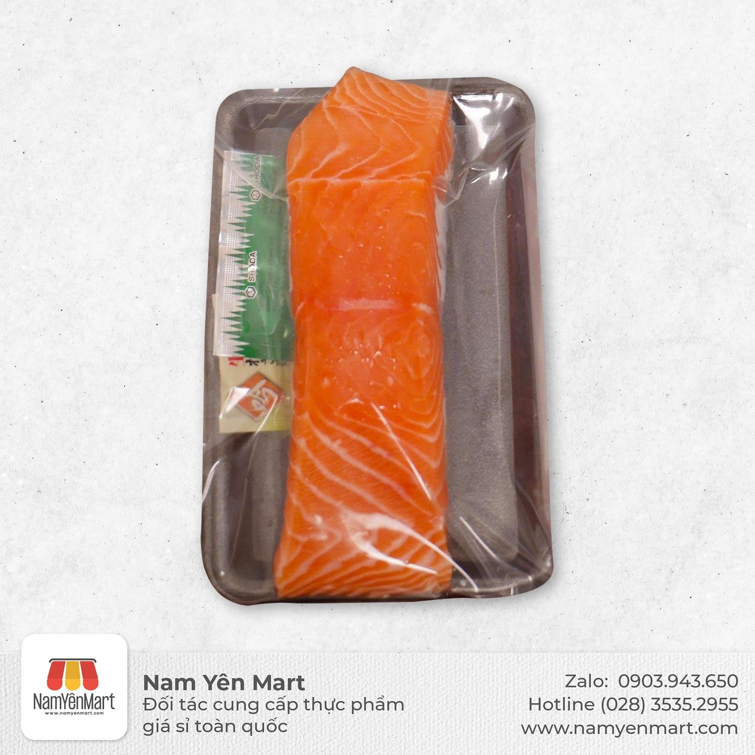  Sashimi Cá Hồi Tươi tặng kèm Nước tương và Mù tạt (Giá 1kg) 