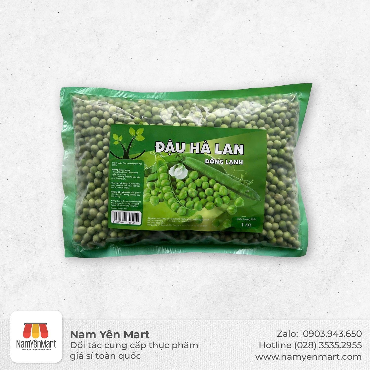  Đậu hà lan đông lạnh Cao Nguyên (Túi 1Kg) 
