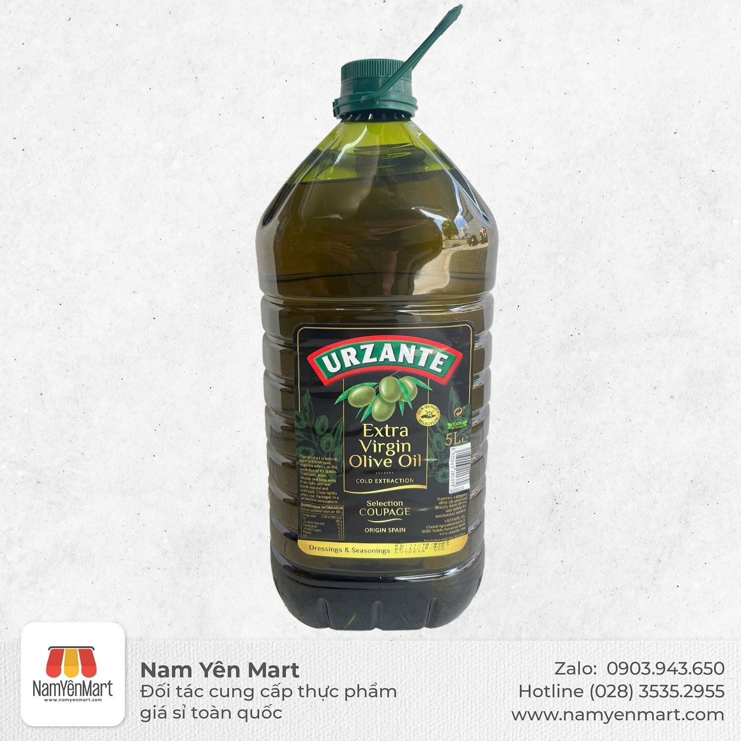  Dầu Ôliu Nguyên Chất Urzante 5L 