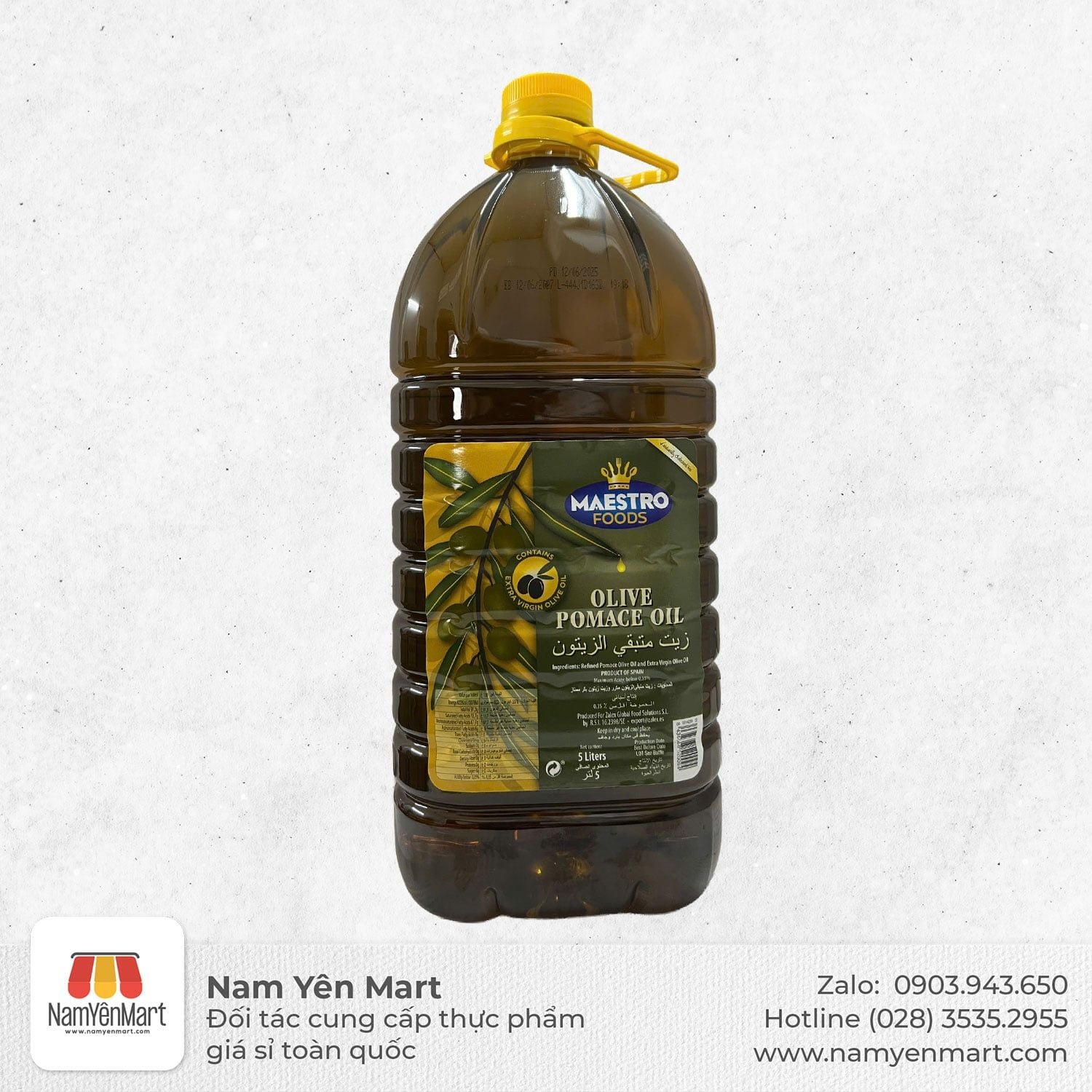  Dầu Olive Pomace hiệu Maestro Foods 5L 